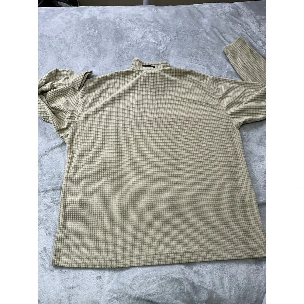 Southern Marsh Fieldtec Pullover Mens 2XL Tan Waffle Grid Quarter Zip Fleece Top